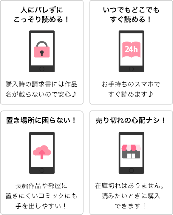 電子コミックのここがおすすめ!