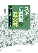 スギと広葉樹の混交林