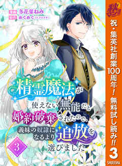 【期間限定　無料お試し版】精霊魔法が使えない無能だと婚約破棄されたので、義妹の奴隷になるより追放を選びました