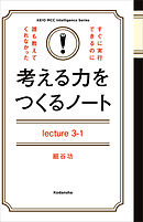 考える力をつくるノートＬｅｃｔｕｒｅ３－１「自分の頭」で問題解決する「地頭力」