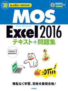 30レッスンで絶対合格！MOS Excel 2016 テキスト＋問題集