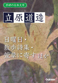 学研の日本文学 立原道造 日曜日 散歩詩集 萱草に寄す 暁と夕の詩 優しき歌 「風に寄せて」他