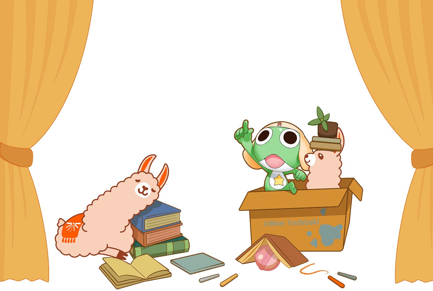 KADOKAWAマンガ50%OFFガチャの背景イラスト