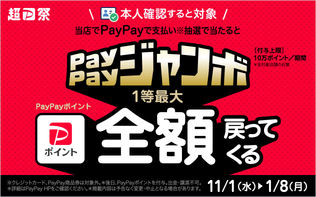 超PayPay祭 いつでもどこでもPayPayジャンボ - キャンペーン・特集