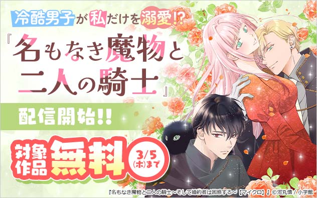 冷酷男子が私だけを溺愛！？『名もなき魔物と二人の騎士』配信開始！！フェア