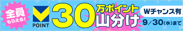 横長バナー「【Vポイント】30万ポイント山分け＆Wチャンスキャンペーン」