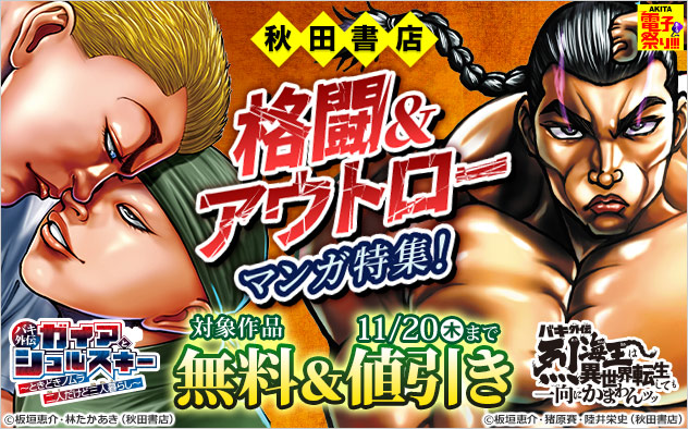 【AKITA電子祭り 冬の陣】格闘＆アウトローマンガ特集！