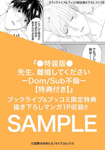 ●特装版●先生、離婚してください－Dom/Sub不倫－【特典付き】